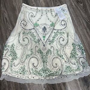 Basil & Maude Vintage 90s fairycore beaded sequin skirt